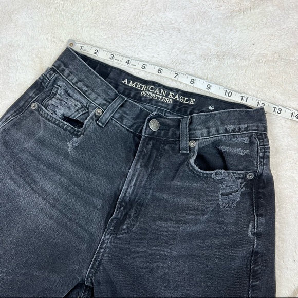 American Eagle Distressed Black Mom Jeans 2 - Picture 10 of 12